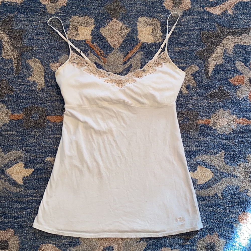 Vintage Y2K Abercrombie Beaded Shelf Bra Tank Top